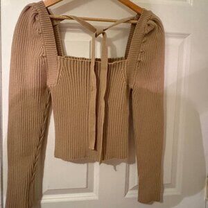 stylish ribbed knit sweater